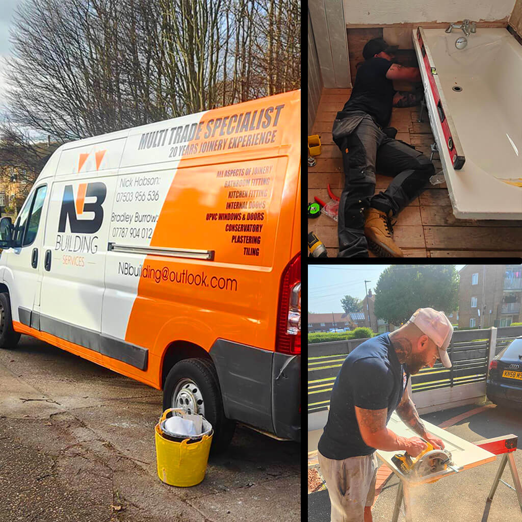 Image of NB builders Sheffield on different jobs