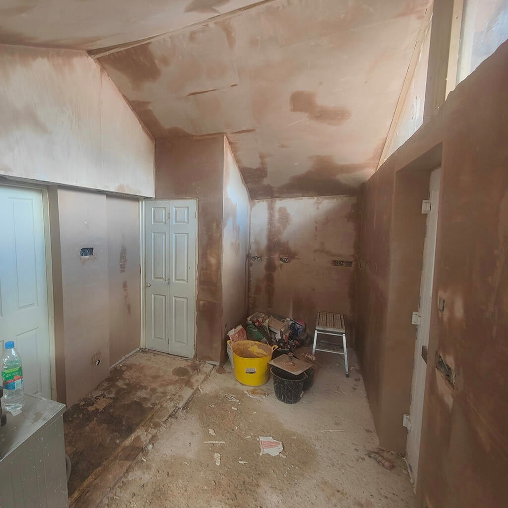 Image of a plastering job done for a client in sheffield