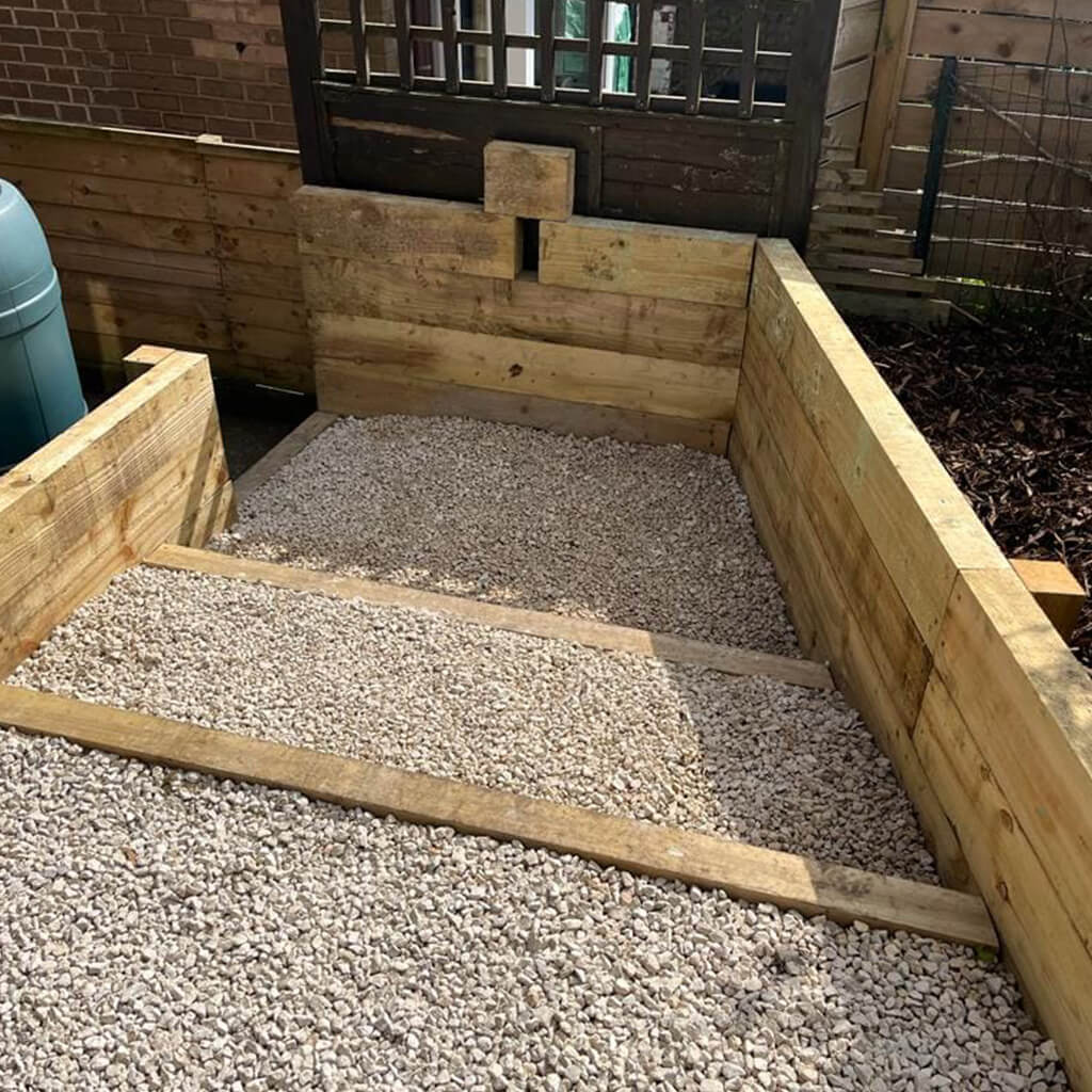 Image of patio landscaping done by NB builders sheffield