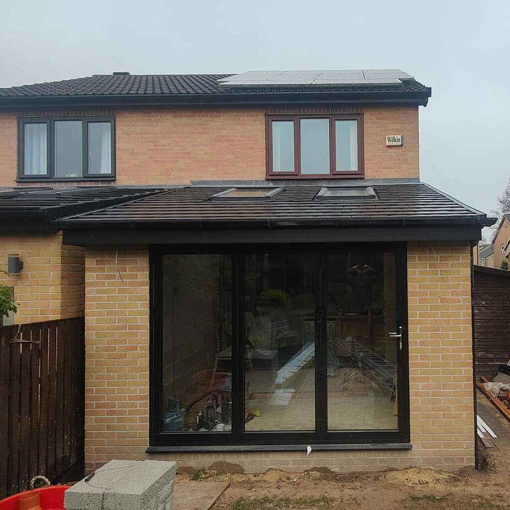 Image of bifold window fitting job done for a customer